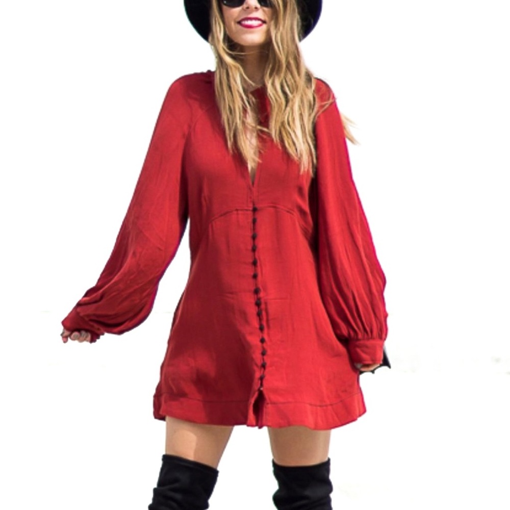 NWT Free People Retro Shirt Dress